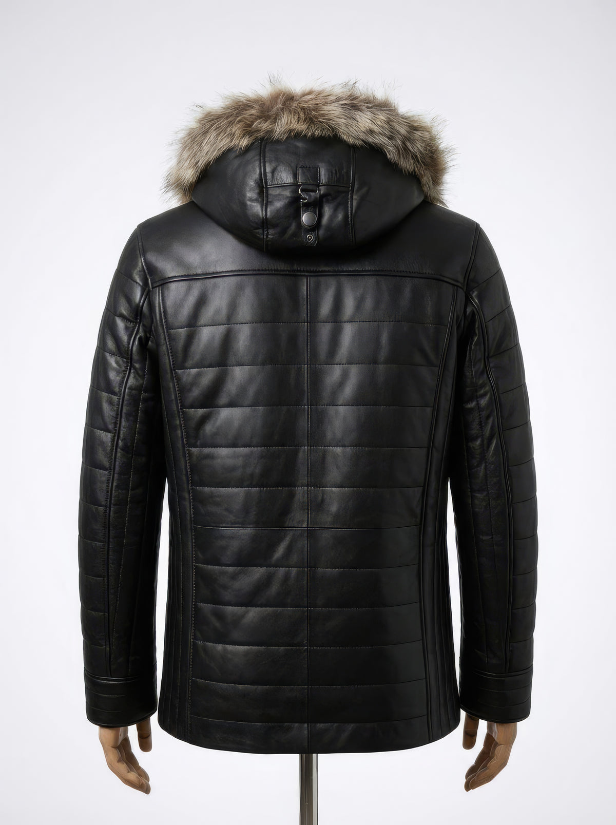 The Dark Horizon – Quilted Leather & Raccoon Fur Parka