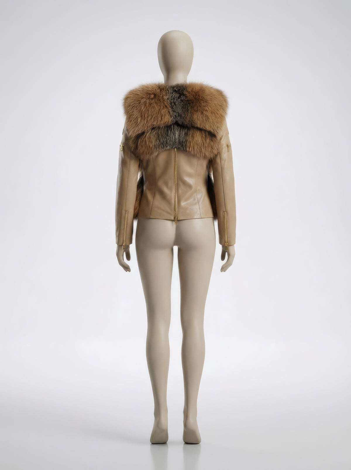 The Golden Hour – Sculpted Fox & Camel Leather Biker