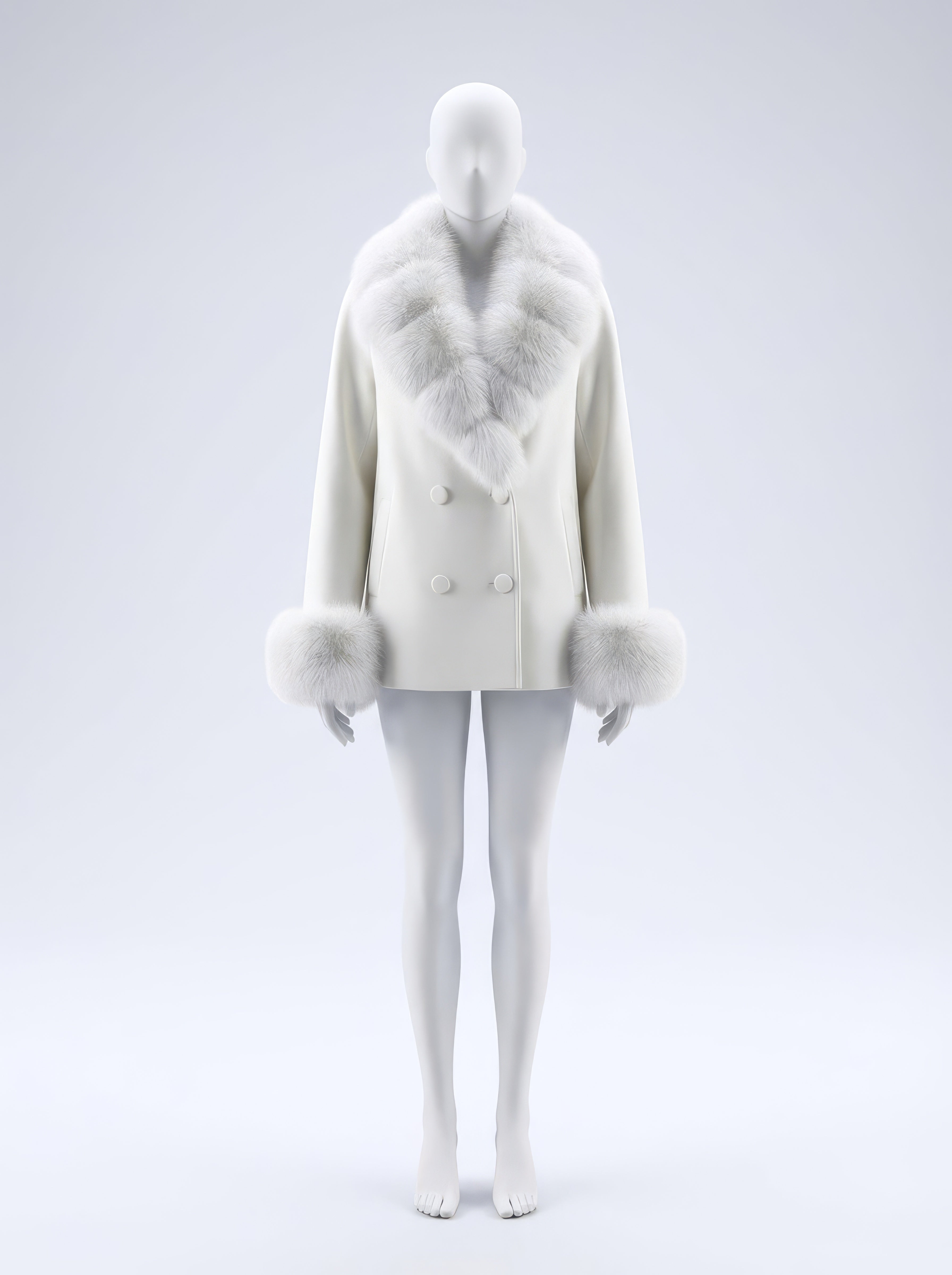 Shadow Fox – White Cashmere Blend Jacket