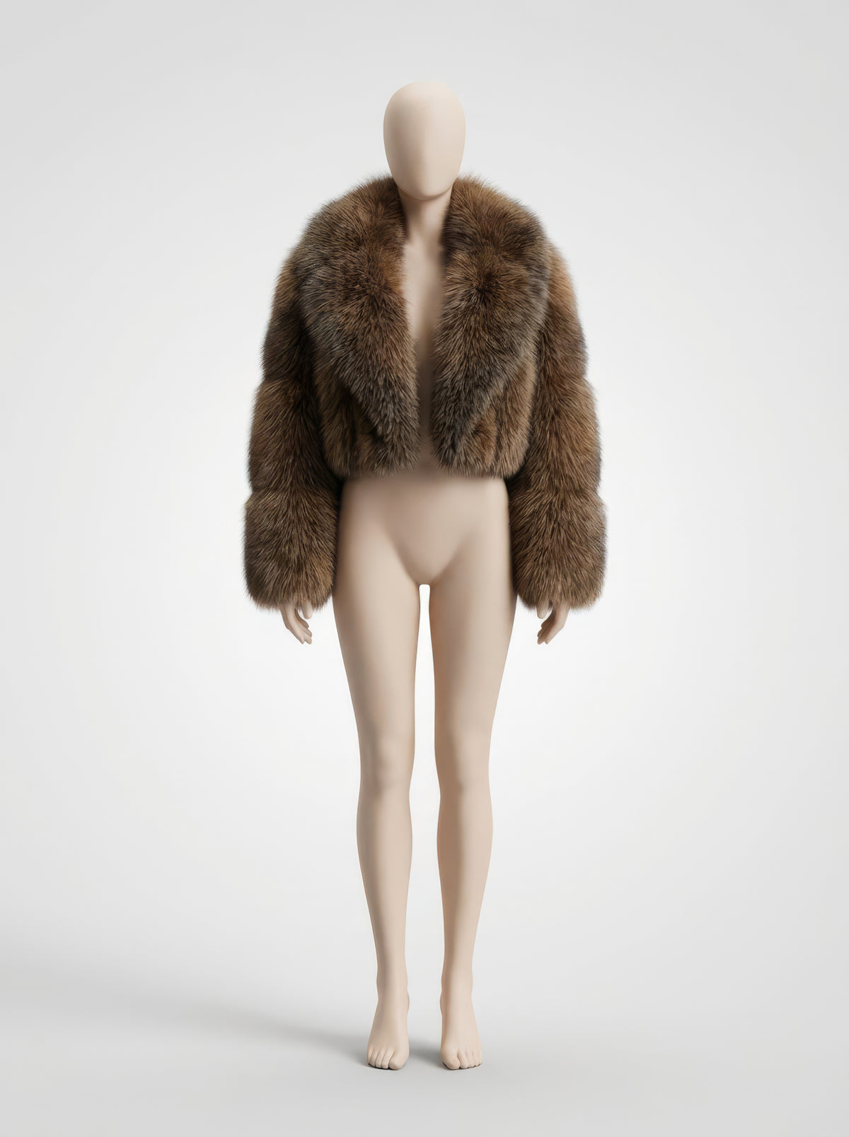 Cocoa Frost Fox – Cropped Luxury Jacket