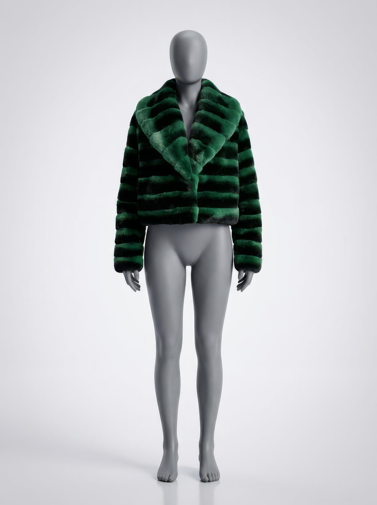 Emerald Green Rex Rabbit – Chinchilla Pattern Jacket