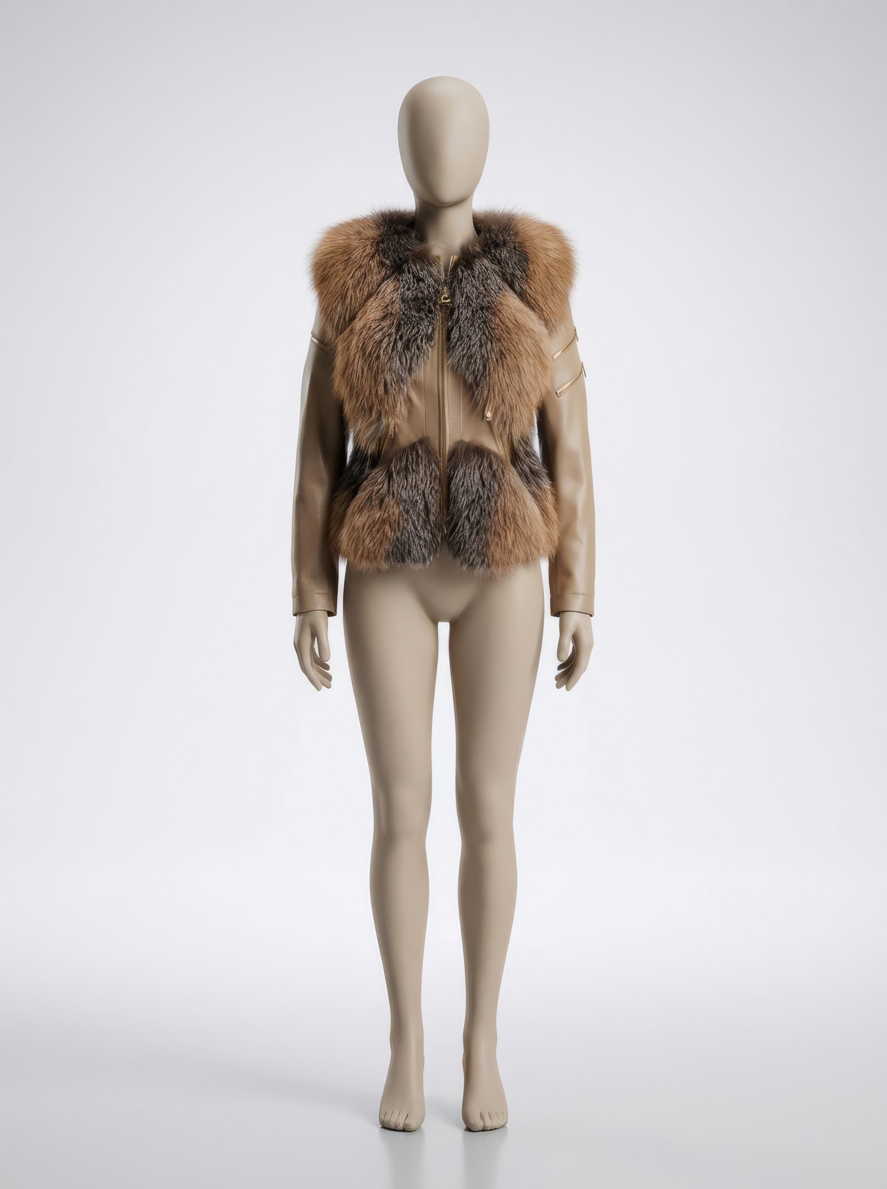 The Golden Hour – Sculpted Fox & Camel Leather Biker