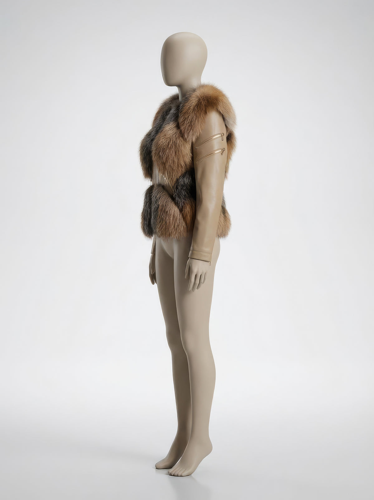 The Golden Hour – Sculpted Fox & Camel Leather Biker